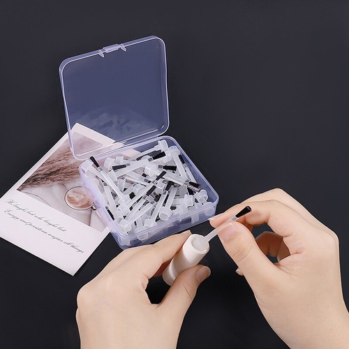 50Pcs/Box Disposable Nail Polish Brush Nail Polish Bottle Replacement Brush*J
