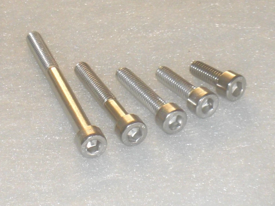 Yamaha TY175 1975-80 y Ty125 Cilindro Motor Escape Acero Inoxidable Allen Tornillos Kit Foto 4 de 4