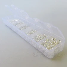 Jump Rings Silver Plated 1500PCs Mix - 7 Assorted Sizes In Plastic Storage Box
