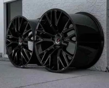 New Gloss Black C7 Z06 Style Corvette wheels 19x10/20x12" SET 2015-2019 Z06/GS