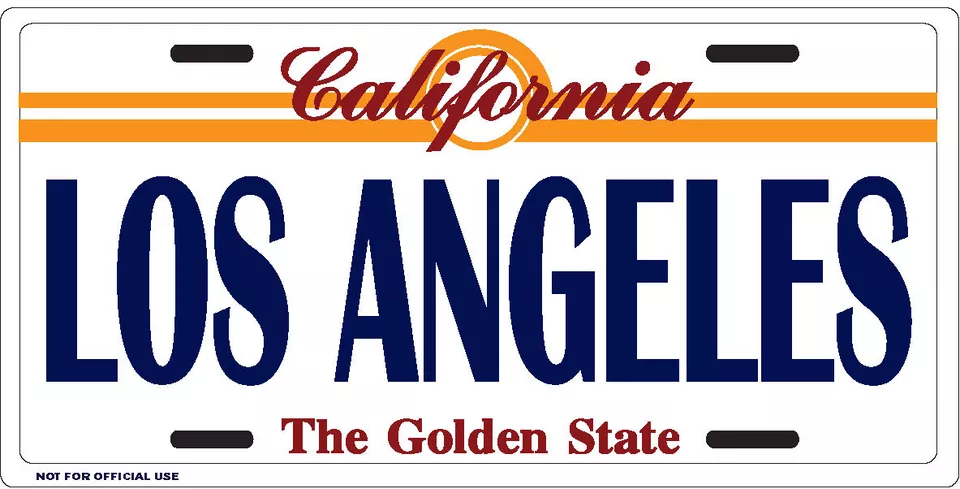 HOLLYWOOD MEGA Los Angeles License Plate - 3201
