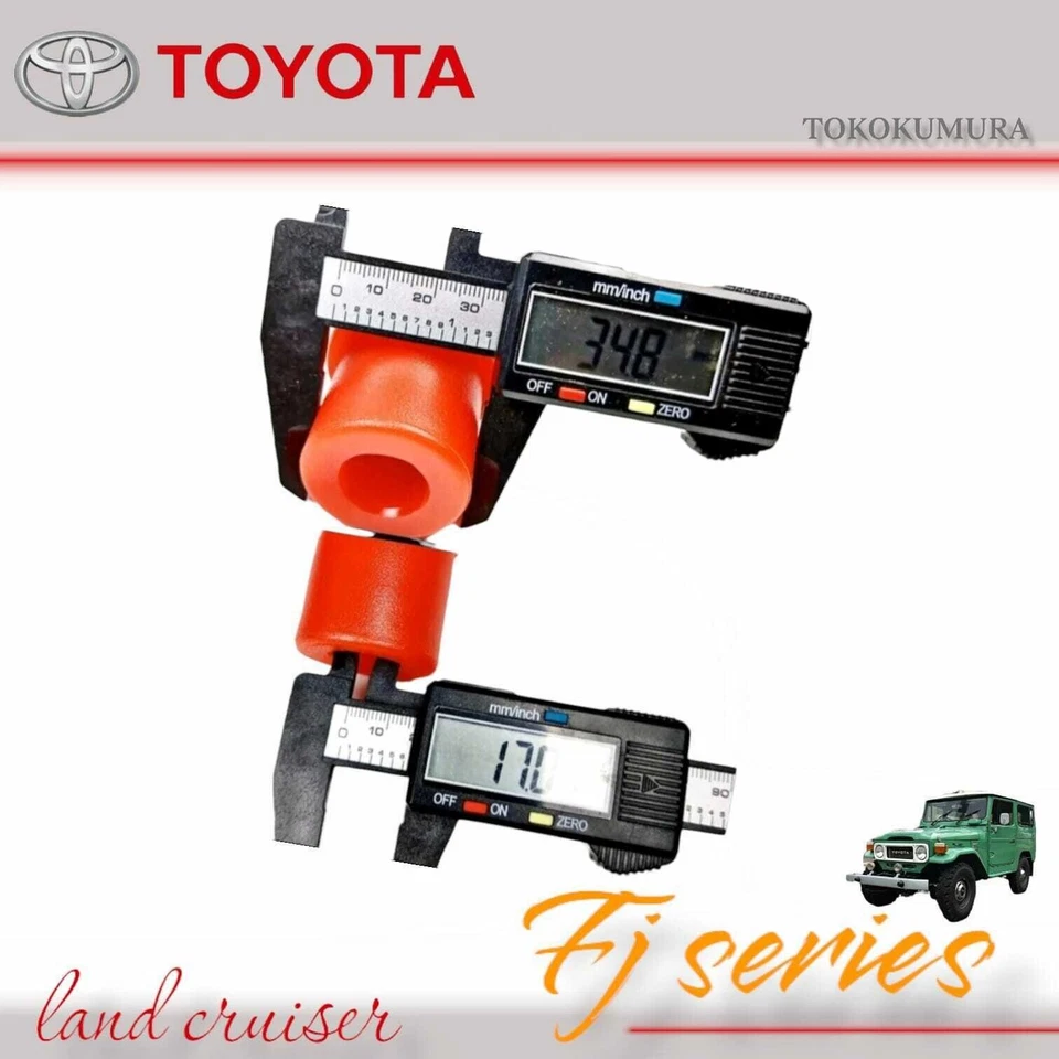 Juego de inserciones de buje de resorte de hoja delantero trasero rojo para Toyota FJ40 FJ60 Land Cruiser Foto 2 de 4