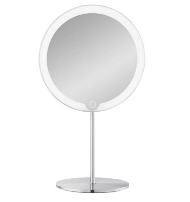 Blomus Modo Kosmetikspiegel Akku LED beleuchtet Stand 65517 Edelstahl