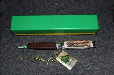 1977 Puma Vintage Bayermesser  3573 Knife With Stag Handles - Mint In Box A