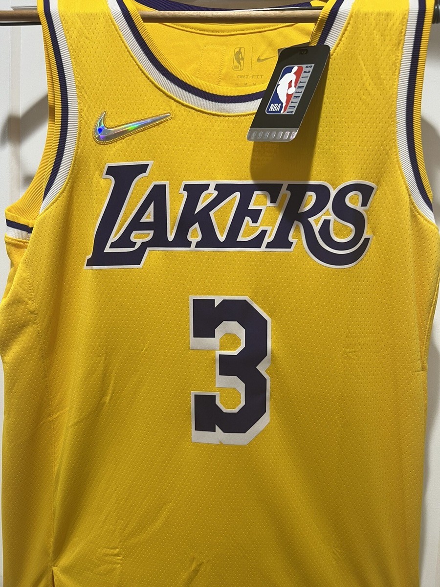 NIKE NBA LA LAKERS ANTHONY DAVIS #3 SWINGMAN JERSEY MENS Sz LARGE