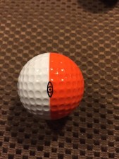 PING GOLF BALL-ORANGE/WHITE PING EYE 2......OLOMANA GOLF LINKS LOGO....9.5/10