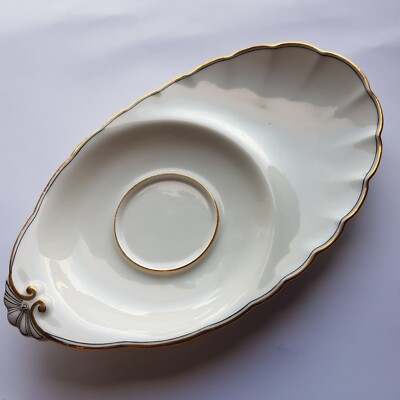 Antike Untertasse Sandwich Keks Teetasse Teller Goldrand Schnörkel England 