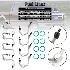 8PCS Fuel Injector Install Kit w/ Injector Line For Ford F250-F550 6.4 2008-10