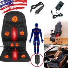 8 Modes Full Body Massager Cushion Back Seat Chair Car Pad Heat Mat Office Home