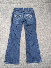 Ariat Jeans Women 29R Blue Ocean Mid Rise Boot Whipstitch 30x30 Western Rodeo