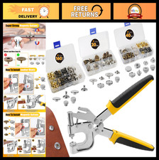Heavy Duty Snap Button Press Tool Kit - 160 Leather Rivets, 20 Magnetic Snaps, D
