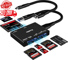 SD Card Reader 7 in 1, USB 3.0 Memory Card Reader/Writer 5Gbps, for SD/Micro ...