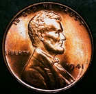 1941-P Lincoln Wheat Cent / Penny - BU /MS / Unc / Uncirculated - Free Shipping!