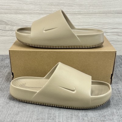Nike Calm Slide Khaki Brown Comfortable Outdoor Slides FD4116-201 Men's Size 11