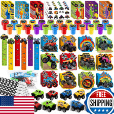 BenLouis 192Pcs Monster Truck Party Favors Truck Car Birthday Stampers Stickers