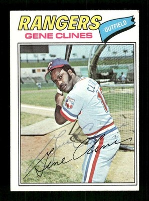 1977 Topps #237 Gene Clines  signed autograph EX, ballpoint EAA1 bxcp71