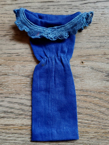 Vintage BARBIE Doll Fashion Pak Blue Knit Dress 1960's