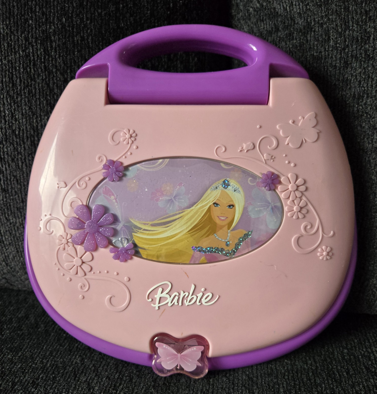 VTG Barbie B-Bright Learning Laptop Toy Mattel 2007 Working 