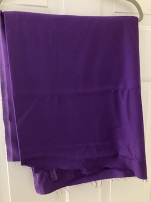 Wool Crepe Fabric,  Lightweight, Royal Purple, 3 Yards 6 Inches, 62  Wide 
