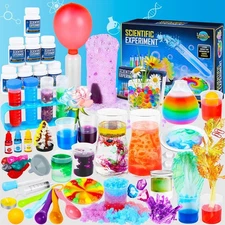 Science Kit for Kids,80 Science Lab Experiments,Scientist Costume Role Play STEM