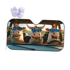Funny Cow Car Sun Shade Windshield Sunshade Foldable Front Window Small Blue4