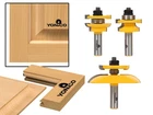 Round Over 3 Bit Cabinet Door Router Bit Set - 1/2" Shank - Yonico 12343