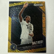 NAZ REID 2024-25 PANINI PRIZM BLACK GOLD SHIMMER TIMBERWOLVES /10