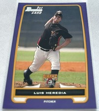 2012 Bowman Baseball Luis Heredia Pittsburgh Pirates 1st Bowman Purple #BP70