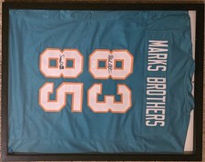 NFL Miami Dolphins Marks Brothers #83 #85 Dual Jersey Autographed Signed In Case