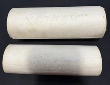 Lot of 2 WWII US Army 8x34 Panoramic Photos Large Group Soldiers Ft Knox 1940s