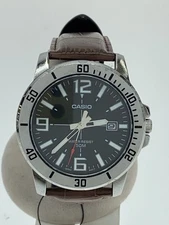 CASIO MTP-VD01 Quartz Analog Watch Gray Dial Rubber Strap Excellent JAPAN