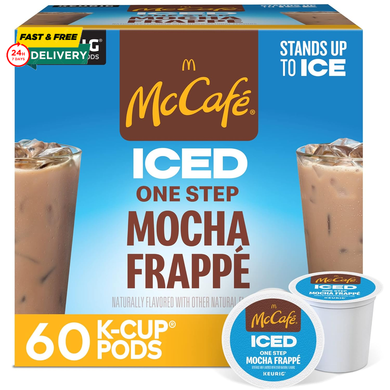 Mccafe ICED One Step Mocha Frappe, Keurig Single Serve K-Cup Pods, 60 Count (6 P