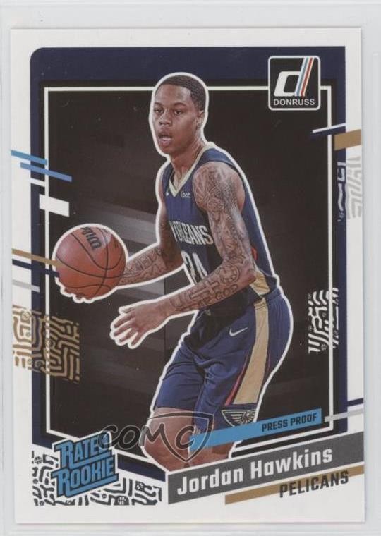 2023-24 Panini Donruss Rated Rookie Silver Press Proof Jordan Hawkins #219 09vk
