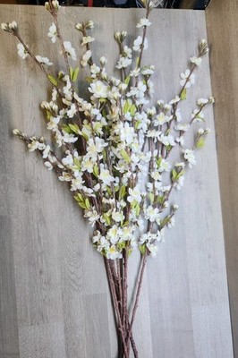 Artificial Cherry Blossom Flowers 6 Stems (34'' Ea) Arrangement Nice Quality 