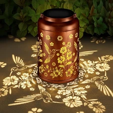 Solar Lanterns Outdoor, Waterproof Hanging Metal Solar Lanterns LED Decoratio...