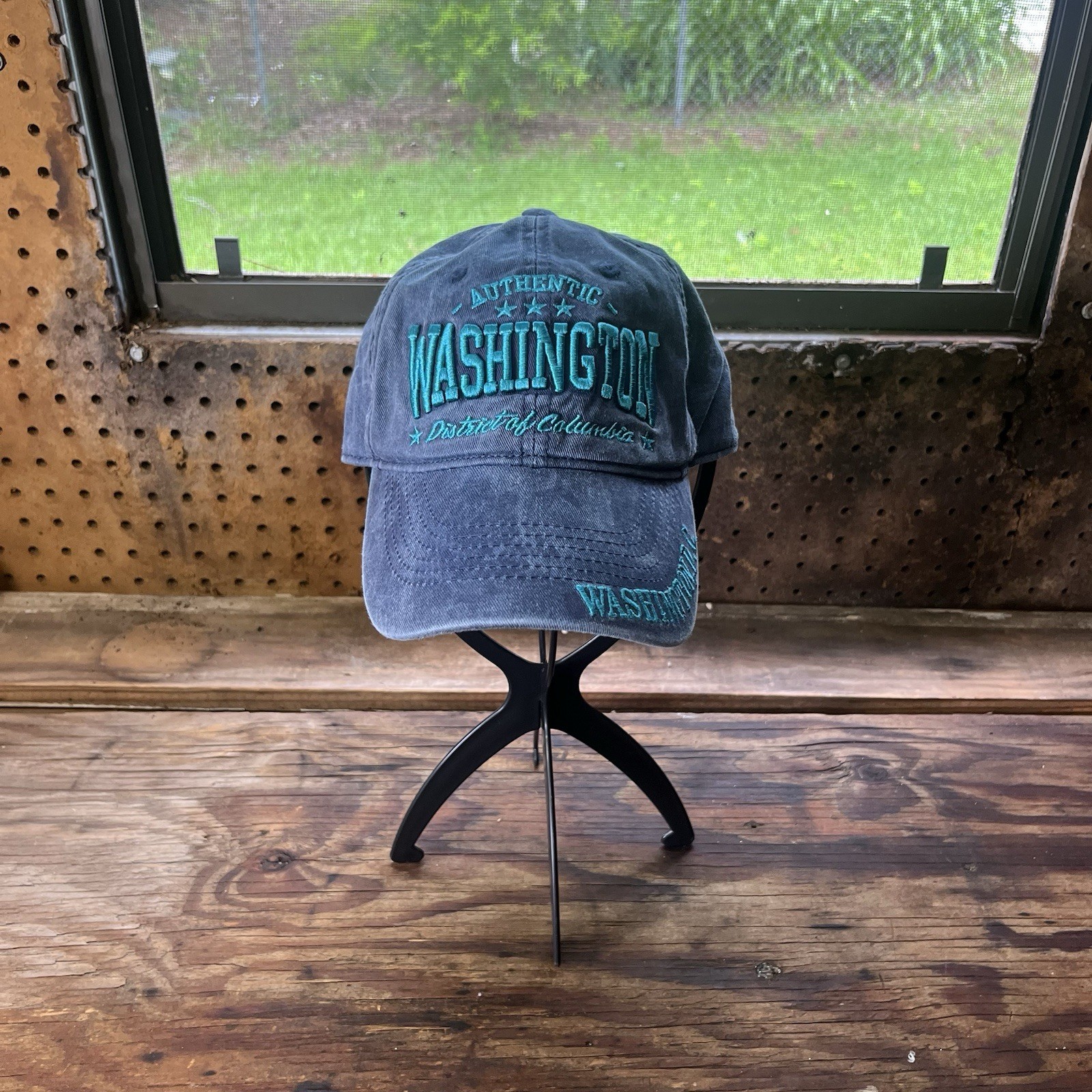 Authentic Washington DC Baseball Cap Hat Denim Tu… - image 1