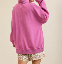 New Aerie Oh Snap Sweatshirt, Hot Fuchsia Color