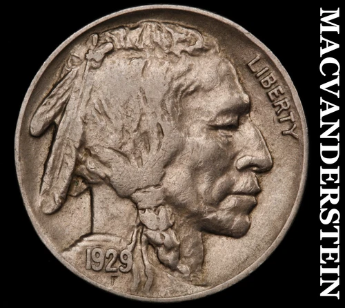 1929 Buffalo Nickel - Scarce  Extra Fine++  Better Date  No Reserve  #G6926