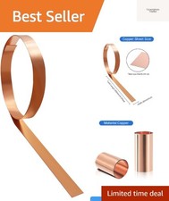Copper Sheet Roll, 1000x25x1mm Copper Flashing Roll, 18 Gauge Thick Pure Copp...