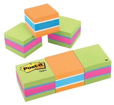 3M 20513PK Post-it Mini Cubes Assorted 2x2 Memo Pads 400 Sheets