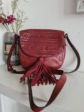 Borsa a tracolla Fossil Leather Emi sella vino bordeaux borsa media 