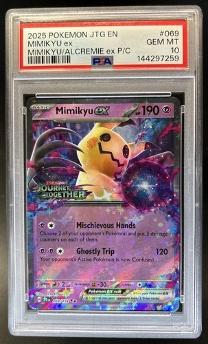 2025 Pokemon Journey Together Mimikyu ex Alcremie #069/159 PSA 10 GEM MINT
