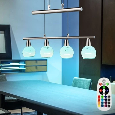 RGB LED Hänge Decken Lampe Höhe verstellbar FERNBEDIENUNG Pendel Leuchte DIMMBAR - Bild 1 von 4
