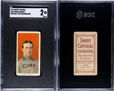 1909-11 T206 Frank Chance Portrait Chicago Cubs HOF SGC 2 Sweet Caporal 350/25