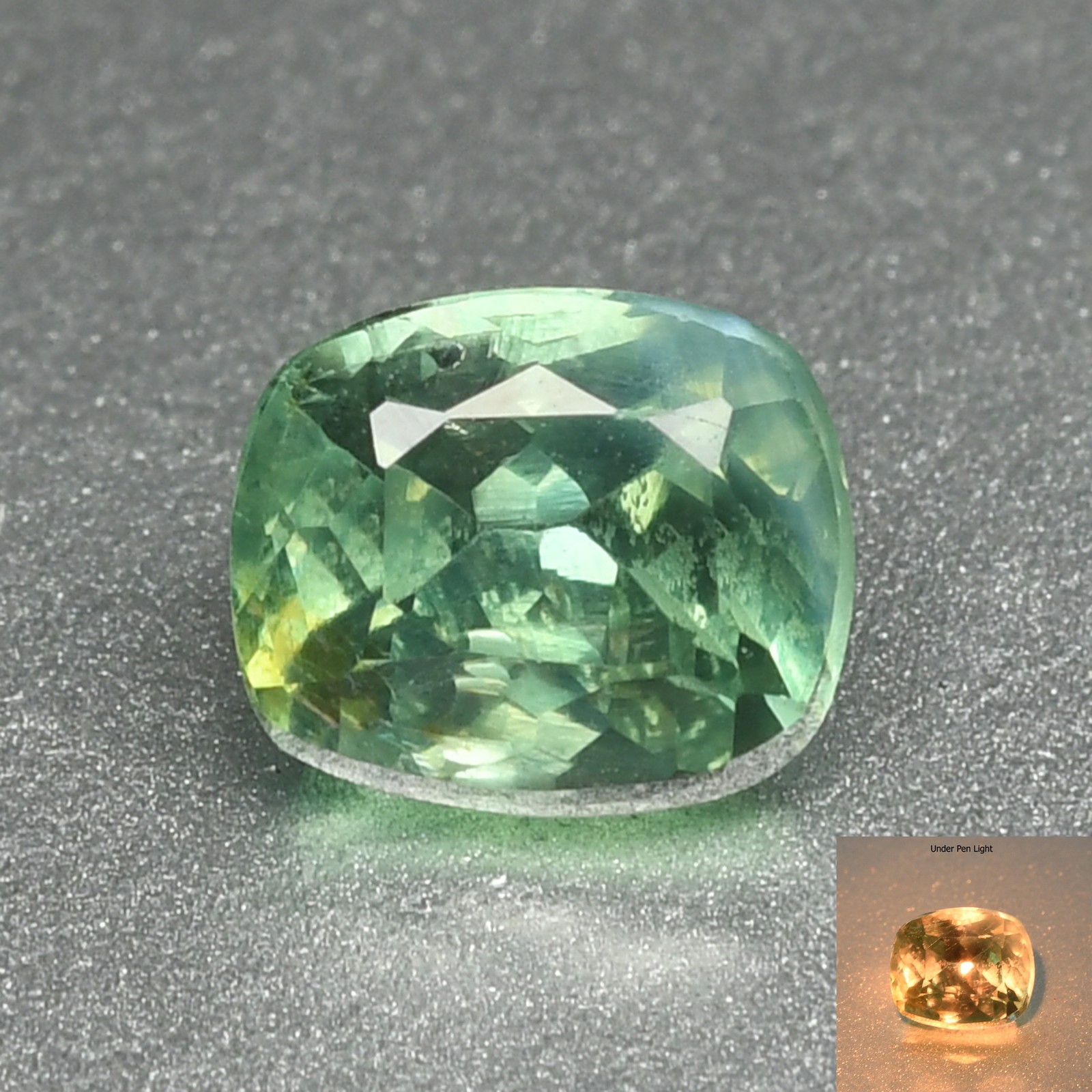 0.59 Ct Natural Color-Changing Alexandrite 5x4.2mm Cushion Cut Gemstone