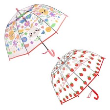 Kids clear Bubble dome type umbrella 2 pack 4 option Easy Grip Curved Handl...