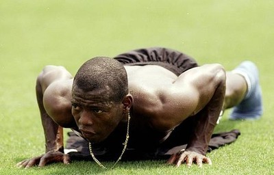 Faustino Asprilla of Newcastle United a training session their tou- Old Photo