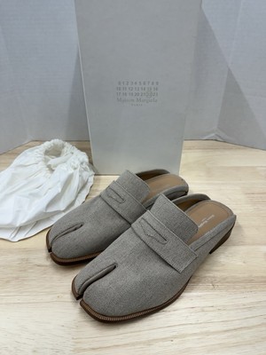 Maison Margiela Men s 42 US 8.5 Tabi City Loafer Mules Slip On Linen - NEW