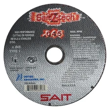 UNITED ABRASIVES-SAIT 23323 CutOffWheel,5/8"Connect.,Z-Tech 35KH27