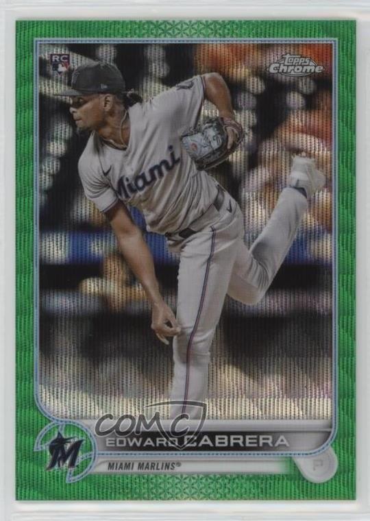 2022 Topps Chrome Green Wave Refractor 93/99 Edward Cabrera #64 09br